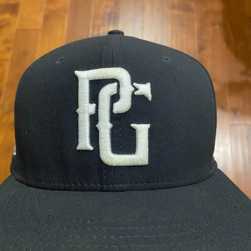 Perfect Game Hoffman PG National Black White Fitted Cap Hat Men's Size L/XL